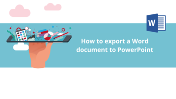 How to export a Word document to PowerPoint