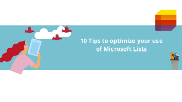 10 Tips to optimize your use of Microsoft Lists