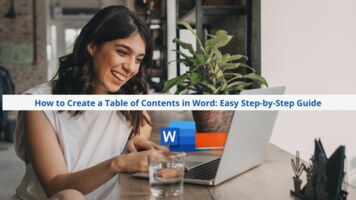 How to Create a Table of Contents in Word: Easy Step-by-Step Guide