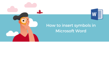 How to insert symbols in Microsoft Word