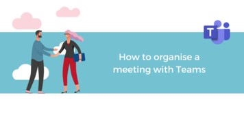 How to organise a meeting with Teams