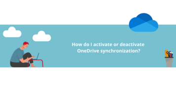 How do I activate or deactivate OneDrive synchronization?