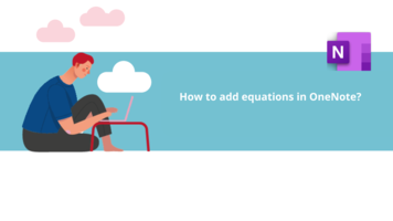 How to add equations in OneNote?