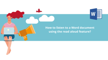 How to listen to a Word document using the read aloud feature?